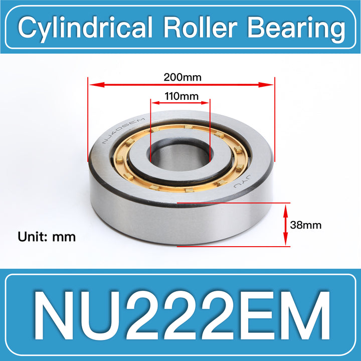 NU222EM Cylindrical Roller Bearings dimension drawing