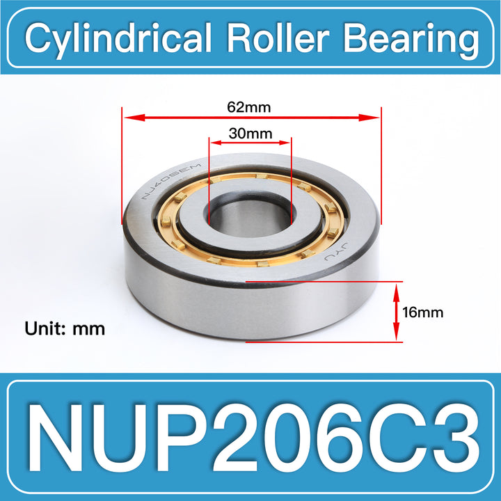 NUP206C3 Cylindrical Roller Bearings dimension drawing
