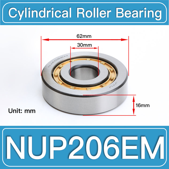 NUP206EM Cylindrical Roller Bearings dimension drawing