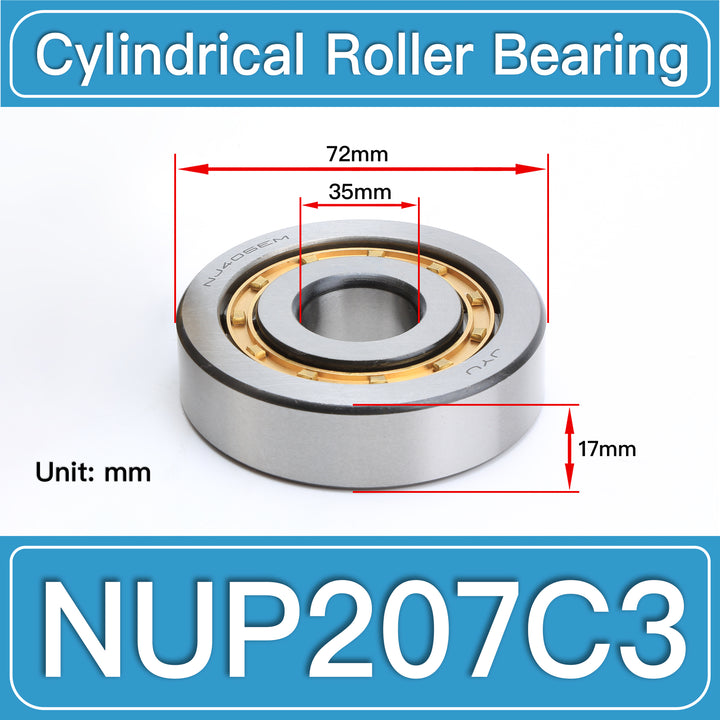 NUP207C3 Cylindrical Roller Bearings dimension drawing