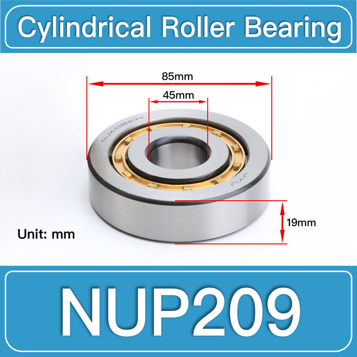 NUP209 Cylindrical Roller Bearings dimension drawing