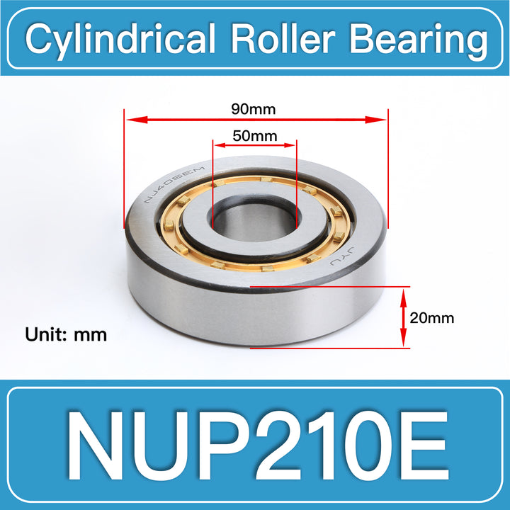NUP210E Cylindrical Roller Bearings dimension drawing