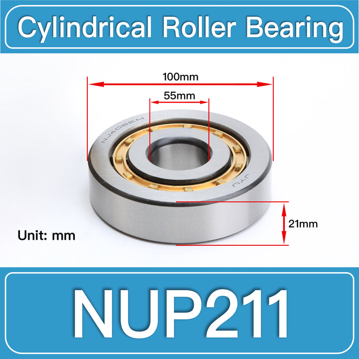 NUP211 Cylindrical Roller Bearings dimension drawing