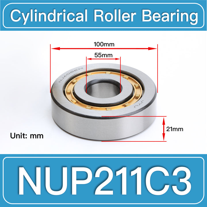 NUP211C3 Cylindrical Roller Bearings dimension drawing
