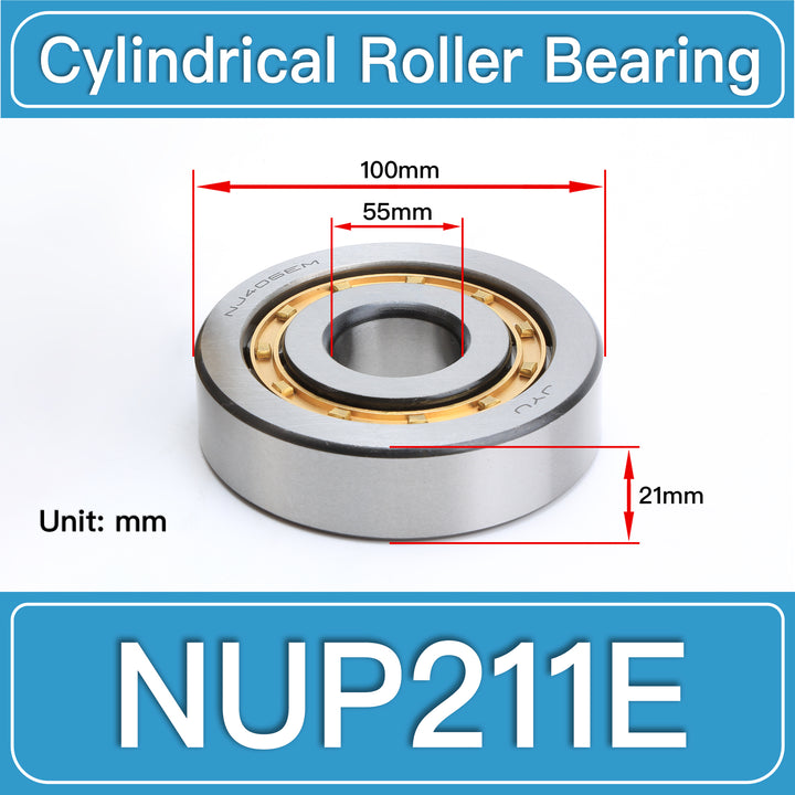 NUP211E Cylindrical Roller Bearings dimension drawing