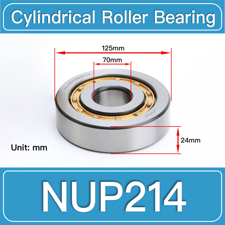NUP214 Cylindrical Roller Bearings dimension drawing