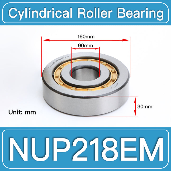 NUP218EM Cylindrical Roller Bearings dimension drawing