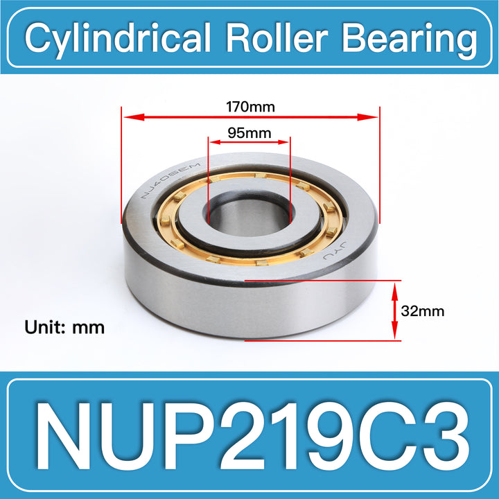 NUP219C3 Cylindrical Roller Bearings dimension drawing