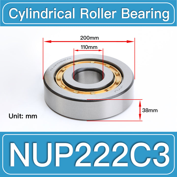 NUP222C3 Cylindrical Roller Bearings dimension drawing