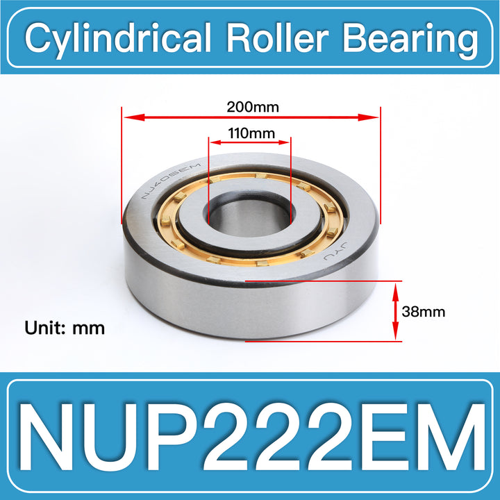 NUP222EM Cylindrical Roller Bearings dimension drawing