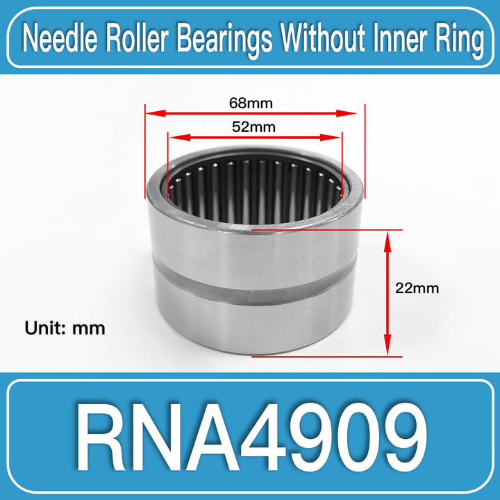 RNA4909 Machined Needle Roller Bearings dimension drawing
