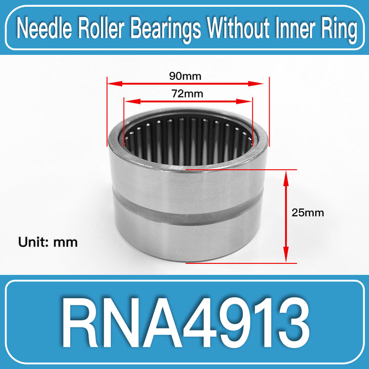 RNA4913 Machined Needle Roller Bearings dimension drawing
