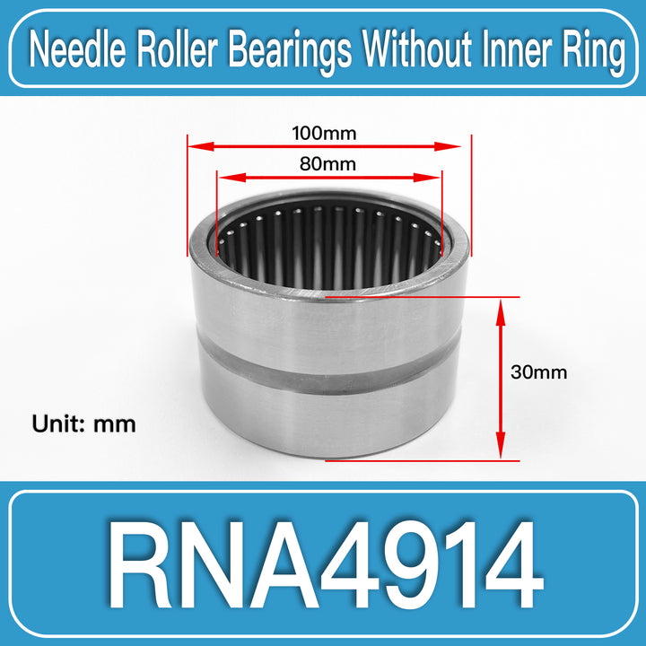 RNA4914 Machined Needle Roller Bearings dimension drawing