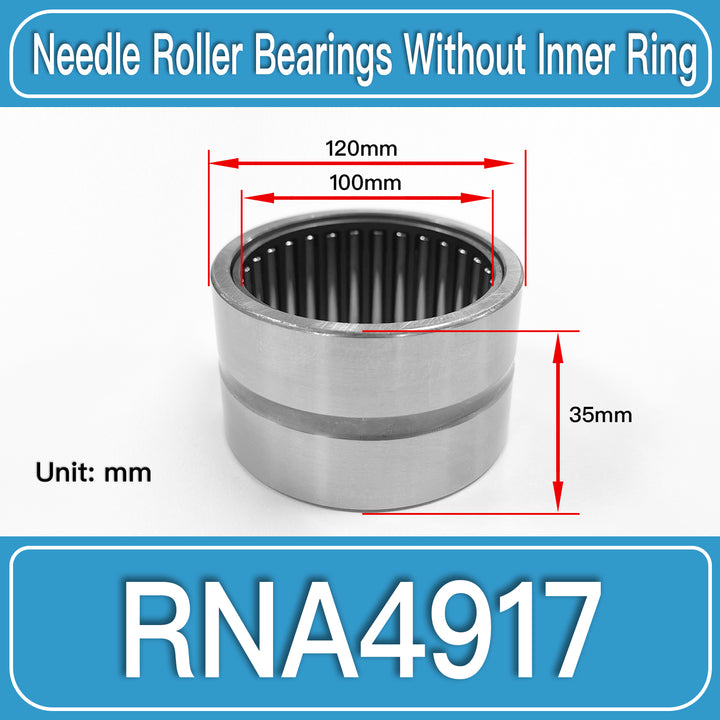RNA4917 Machined Needle Roller Bearings dimension drawing