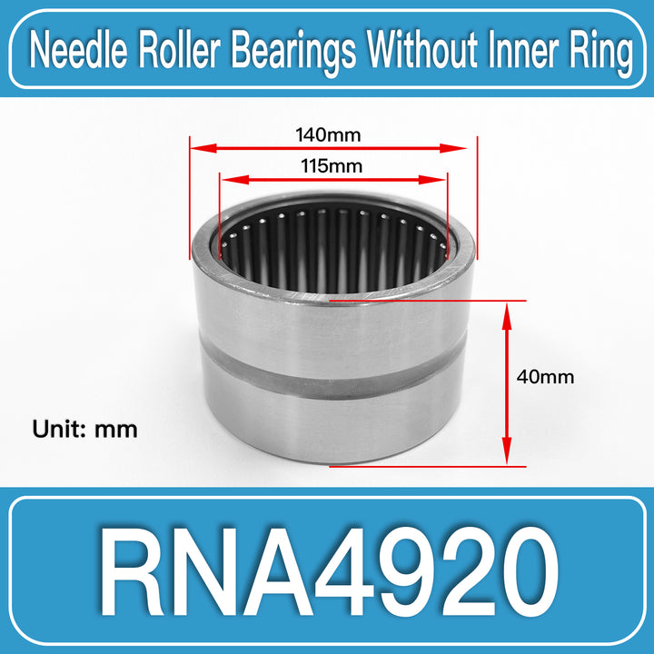 RNA4920 Machined Needle Roller Bearings dimension drawing