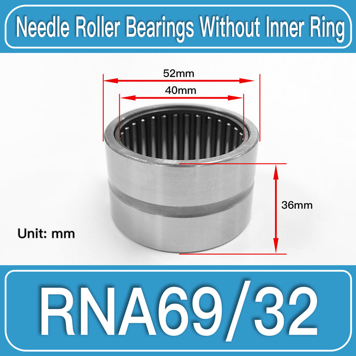 RNA69_32 Machined Needle Roller Bearings dimension drawing