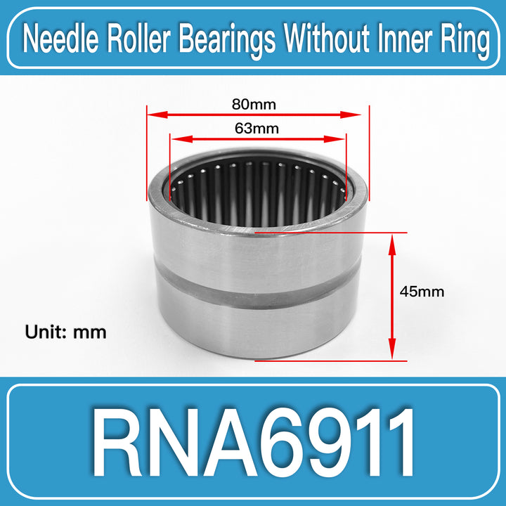 RNA6911 Machined Needle Roller Bearings dimension drawing