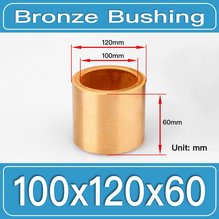 SBB-100X120X60MM Oil-Impregnated Sintered Bronze Sleeve Bushings dimension drawing