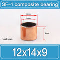 SF-1 12X14X9MM SF-1 Steel-Backed Composite Sleeve Bushings dimension drawing