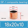 SF-1 18X20X10MM SF-1 Steel-Backed Composite Sleeve Bushings dimension drawing