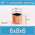 SF-1 6X8X6MM SF-1 Steel-Backed Composite Sleeve Bushings dimension drawing