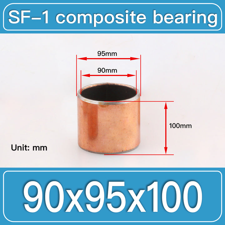 SF-1 90X95X100MM SF-1 Steel-Backed Composite Sleeve Bushings dimension drawing