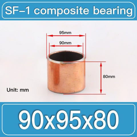 SF-1 90X95X80MM SF-1 Steel-Backed Composite Sleeve Bushings dimension drawing