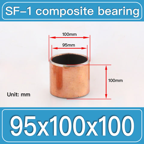 SF-1 95X100X100MM SF-1 Steel-Backed Composite Sleeve Bushings dimension drawing
