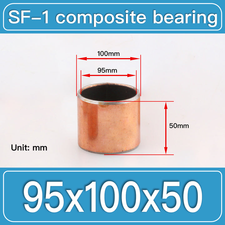 SF-1 95X100X50MM SF-1 Steel-Backed Composite Sleeve Bushings dimension drawing