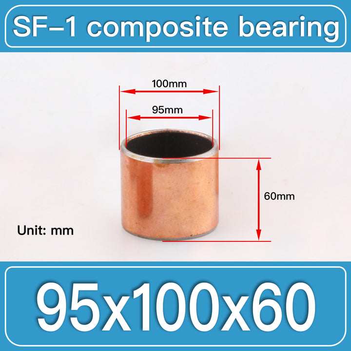 SF-1 95X100X60MM SF-1 Steel-Backed Composite Sleeve Bushings dimension drawing