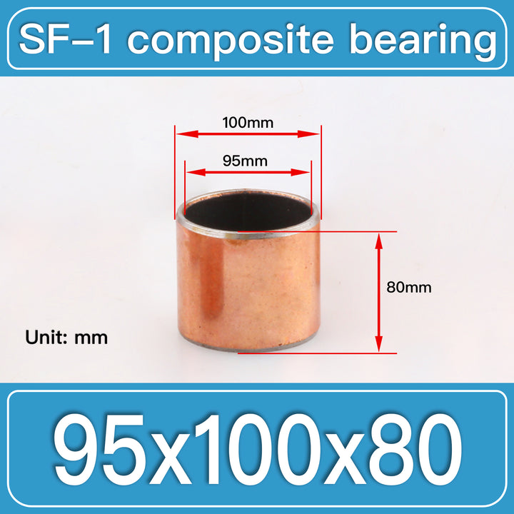 SF-1 95X100X80MM SF-1 Steel-Backed Composite Sleeve Bushings dimension drawing